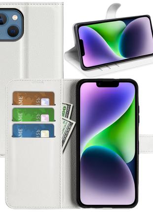 Чехол-книжка Litchie Wallet Apple iPhone 14 Plus White