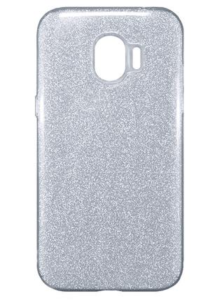 Чехол с блестками TWINS Samsung J250 Galaxy J2 2018 Silver