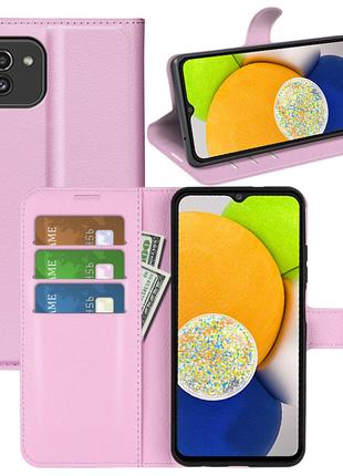 Чехол-книжка Litchie Wallet Samsung Galaxy A03 Light Pink