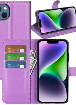 Чехол-книжка Litchie Wallet Apple iPhone 14 Plus Violet