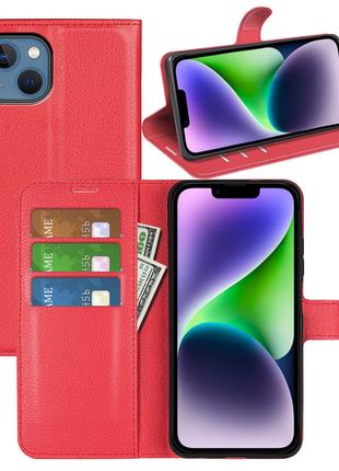 Чехол-книжка Litchie Wallet Apple iPhone 14 Plus Red