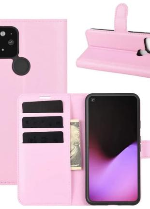 Чехол-книжка Litchie Wallet Google Pixel 4A 5G / 5 XL Light Pink
