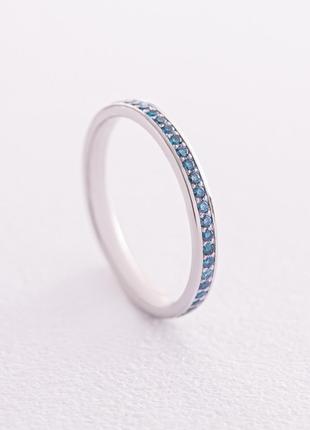 Золотое кольцо с голубыми бриллиантами 226991121