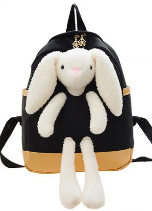 Дитячий рюкзак A-7757 Bunny на одне відділення з ремінцем Blac...
