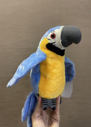 Интерактивный мягкая игрушка говорящий попугай повторюшка хлоп...