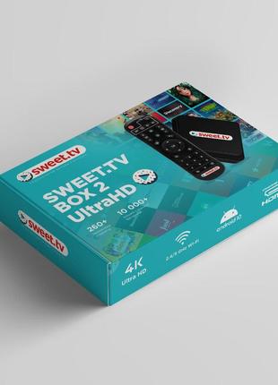 Смарт ТВ-приставка SWEET TV BOX 2 2/16 Гб+4 місяці в подарунок...