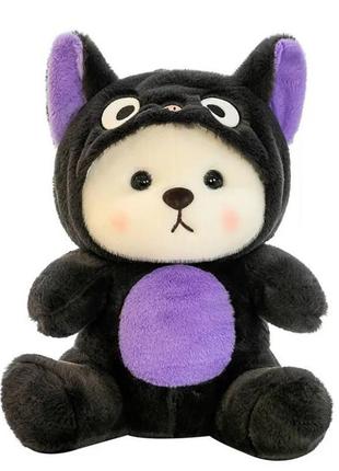 Мягкий плюшевый мишка в Черном костюме Тедди, Игрушка-Антистре...