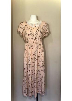 Літня сукня вінтажна від бренду bentley рожева міді плаття з комі