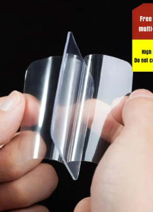 Скотч стикер двухсторонний многоразовый прозрачный 60х60мм