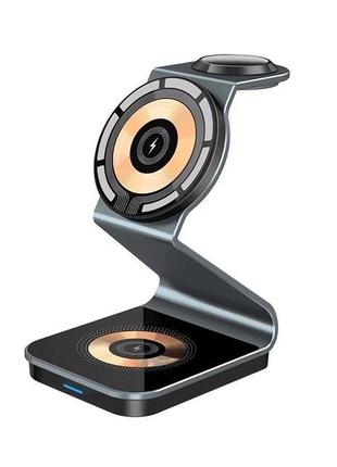 Док-станция JYD Metal 3в1 Magnetic Wireless Charger для iPhone...