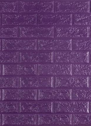 Самоклеючі 3д панелі під фіолетову цеглу 700х770х5мм SW-00000150