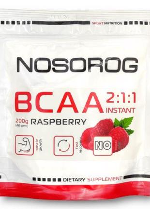 Амінокислоти Nosorog Nutrition BCAA 211 200 г (Малина)