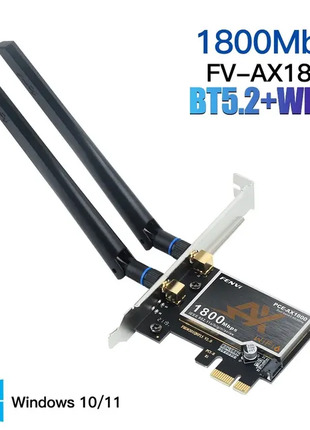 Мережева карта Fenvi FV-AX1800 WiFi+BT сетевая карта PCI-E