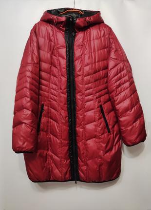 Зимнее стёганое пальто - пуховик, размер 56-58