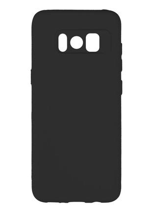 Чехол с рамкой камеры Silicone Cover A Samsung Galaxy S8 Black