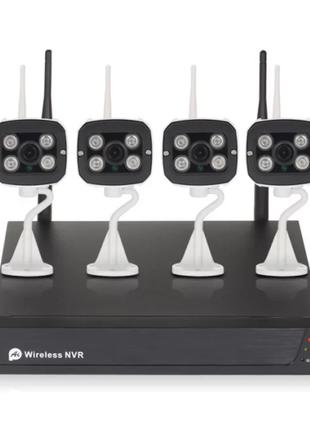 Система уличного видеонаблюдения 4 камеры NVR KIT 601 WiFi 4CH...