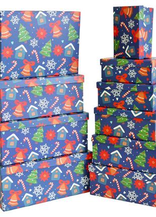 Подарункові новорічні коробки 11102624, комплект 10 шт
