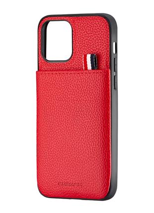 Чехол Jinduka Leather Pocket iPhone 12 Red