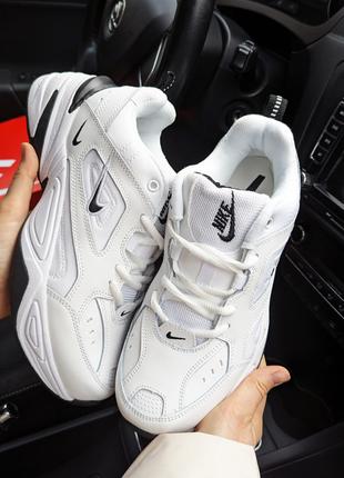 Женские кроссовки Nike M2K Tekno White/Black белые с чёрным