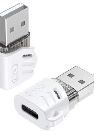 Адаптер XO NB256D Type-c to USB-A adapter White
