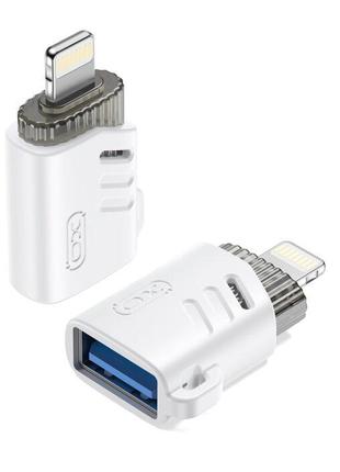 Адаптер XO NB256A USB-A female to Lightning adapter White