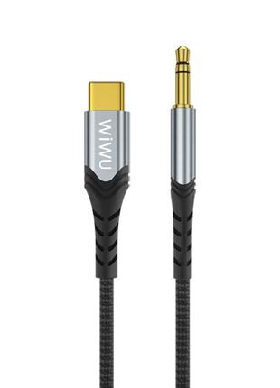 Кабель WIWU YP03 Type C to 3.5mm audio Black