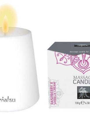 Свічка для масажу SHIATSU Малина і ванільний Крем, 130 гр анон...