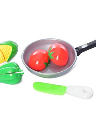 Игровой набор Продукты в сковородке 4013D-2 кукуруза, перец, п...
