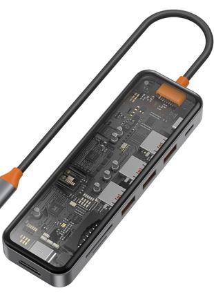 USB-хаб WIWU CB007 Cyber hub 7 in 1 (USB3.0*3+SD/TF(3.0)+HDMI(...