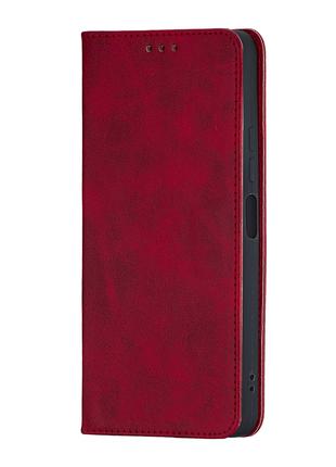 Чехол-книжка Premium Xiaomi Redmi 12 4G Dark Red
