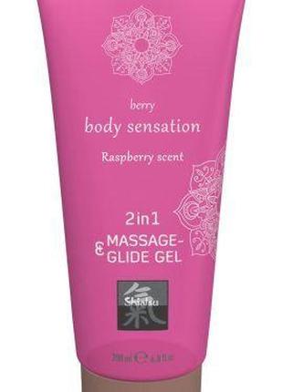 Лубрикант и массажное масло 2 в 1 Massage-& Glide gel 2in1 Ras...