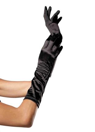Атласные перчатки Leg Avenue Elbow Length Satin Gloves O/S (се...