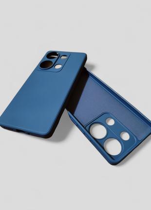 Xiaomi Redmi Note 13 Pro 4G силиконовый чехол микрофибра синий