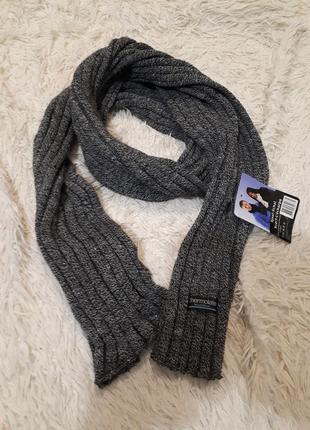 Зимний теплый меланжевый мужской шарф/мега удобный и качествен...