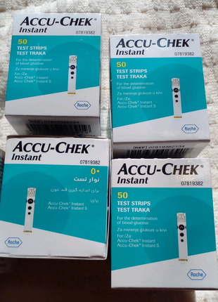 Тест смужки на глюкометр  ACCU-CHEK Instant