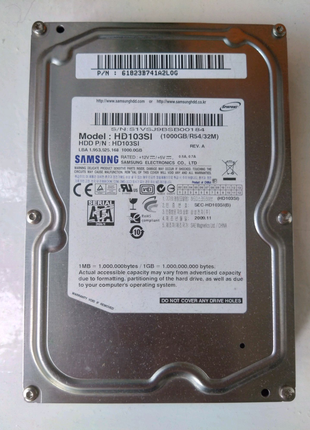 Samsung накопичувач HD 103SI 1000gb,