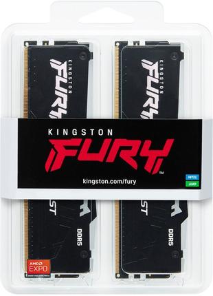 Оперативная памяти DDR5 2x8GB/5200 Kingston Fury Beast RGB Bla...