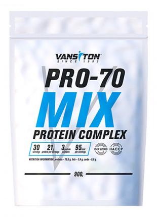 Протеїн Vansiton Pro-70 Mix, 900 грам Полуниця