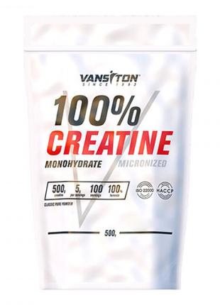 Креатин Vansiton Creatine Monohydrate, 500 грам Полуниця