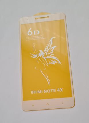 Стекло защитное 6d redmi note 4x