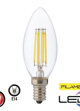 Світлодіодна лампа "Filament candle - 4" 4W свічка Е14 4200К