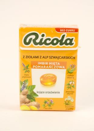 Леденцы со вкусом имбиря, апельсина и мяты Ricola 27,5 Швейцария