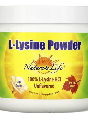 L-лізин L-Lysine Powder 200 g (Unflavored)