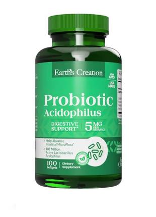 Пробиотики и пребиотики Earth‘s Creation Probiotic Acidophilus...