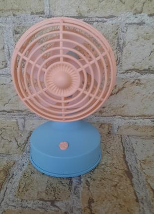 Портативний настільний міні вентилятор Mini Fan FY051blue