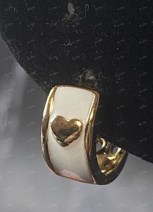 Женские позолоченные серьги-кольца (конго) Xuping позолота 18К...