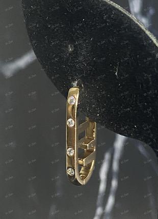 Женские серьги-кольца (конго) Xuping позолоченные с камнями по...