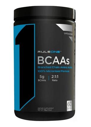 Аминокислота BCAA Rule 1 BCAA, 60 порций Без вкуса (318 грамм)