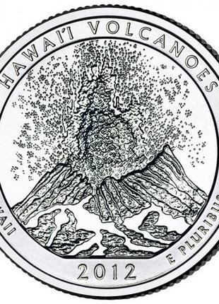 США ¼ доллара, 2012 Национальный парк Гавайские вулканы №1599