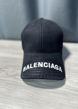 Кепка черная женская мужская Balenciaga Бейсболка Баленсиага у...